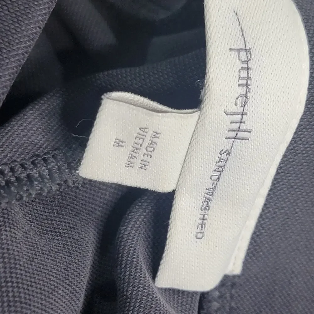 Pure J Jill Medium Grey Sand Washed Blue Pants Pull On Drawstring Tencel - Picture 10 of 16